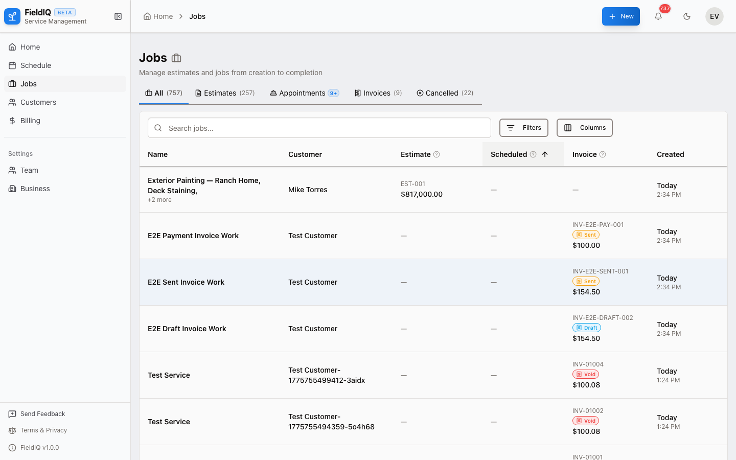 Mark a job complete in FieldIQ